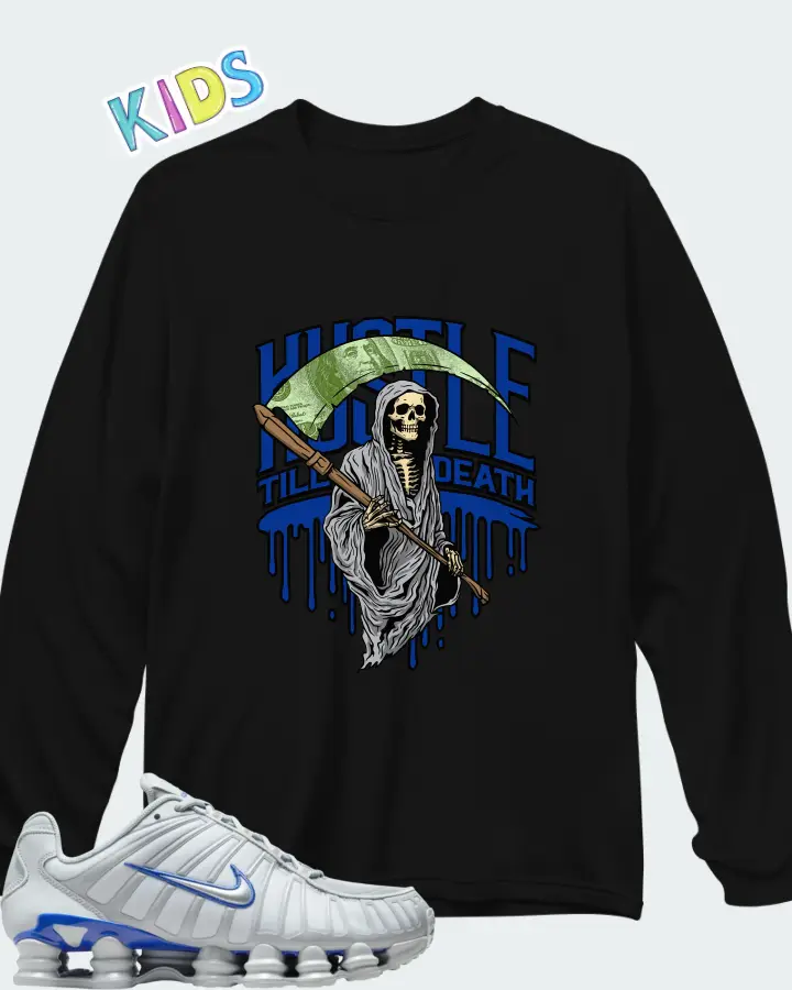 Nike Shox TL Wolf Grey Matching Kid's Long Sleeve T-Shirt