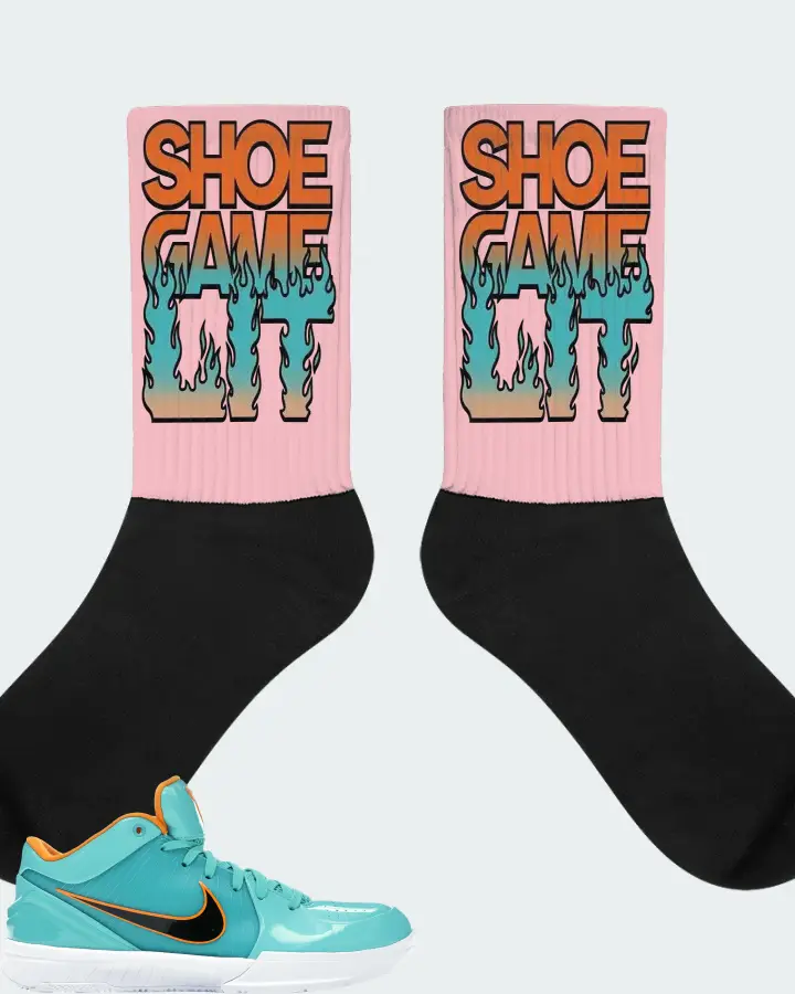Nike Kobe 4 Protro Sneaker Matching Pink Socks - Shoe Game Lit Refreshed