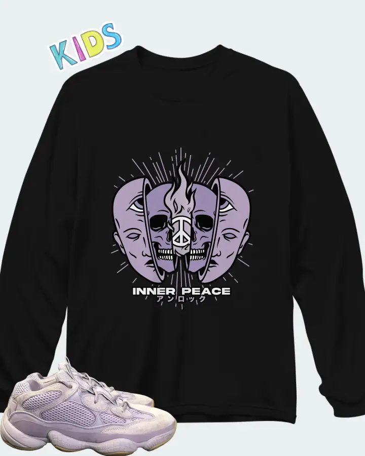 Adidas Yeezy 500 Soft Vision Matching Kid's Long Sleeve T-Shirt
