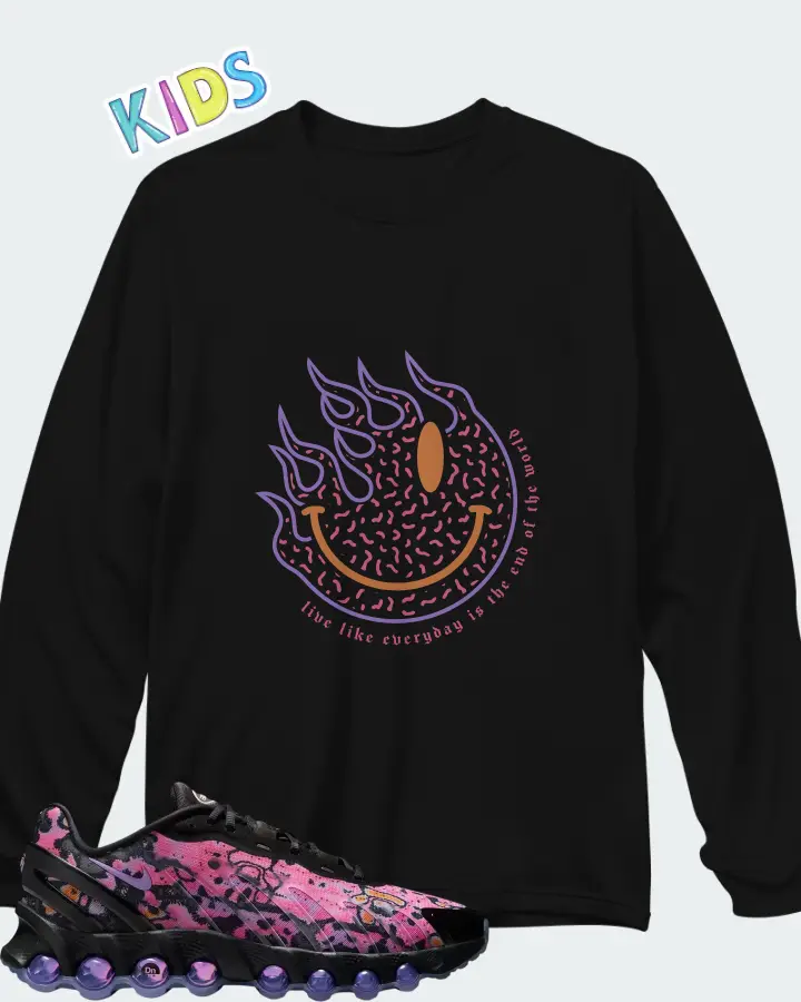 Nike Air Max Dn8 Pink Gaze Matching Kid's Long Sleeve T-Shirt