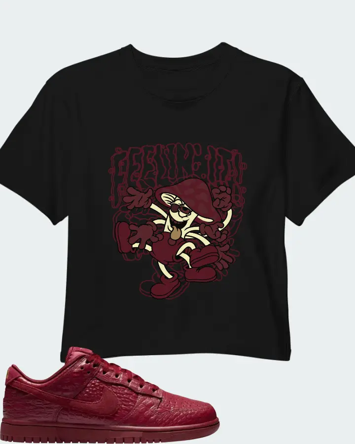 Nike Dunk Low Red Croc Matching Crop Top