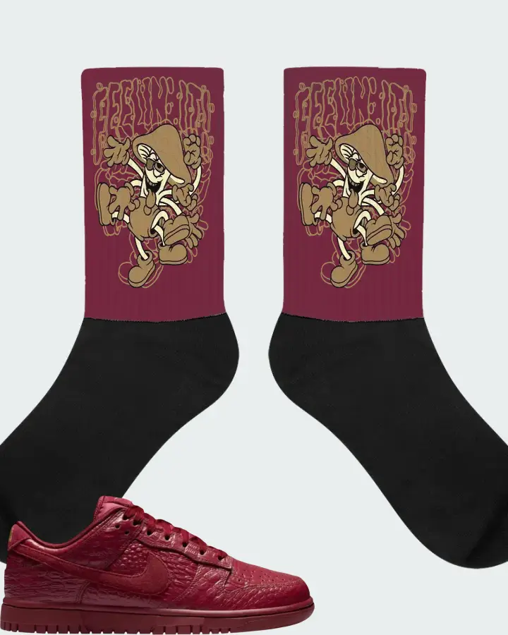 Nike Dunk Low Red Croc Matching Socks