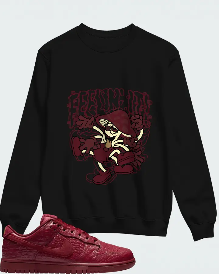 Nike Dunk Low Red Croc Matching Sweatshirt