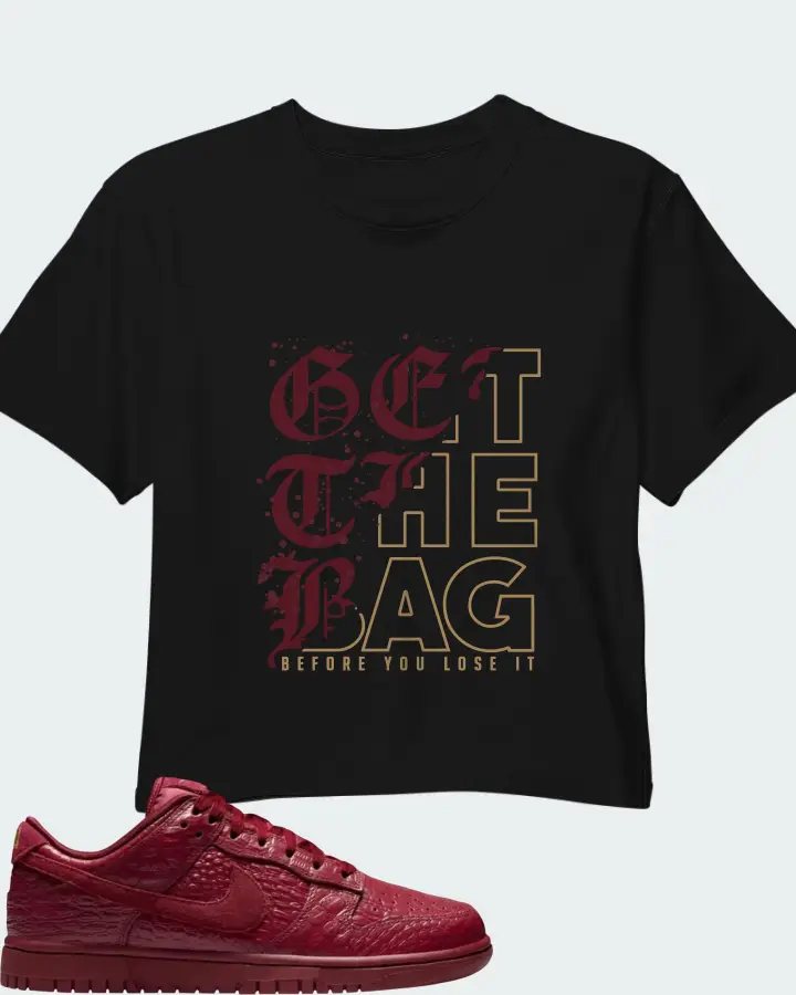 Nike Dunk Low Red Croc Matching Crop Top