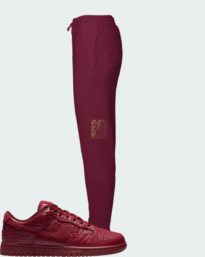 Nike Dunk Low Red Croc Matching Joggers