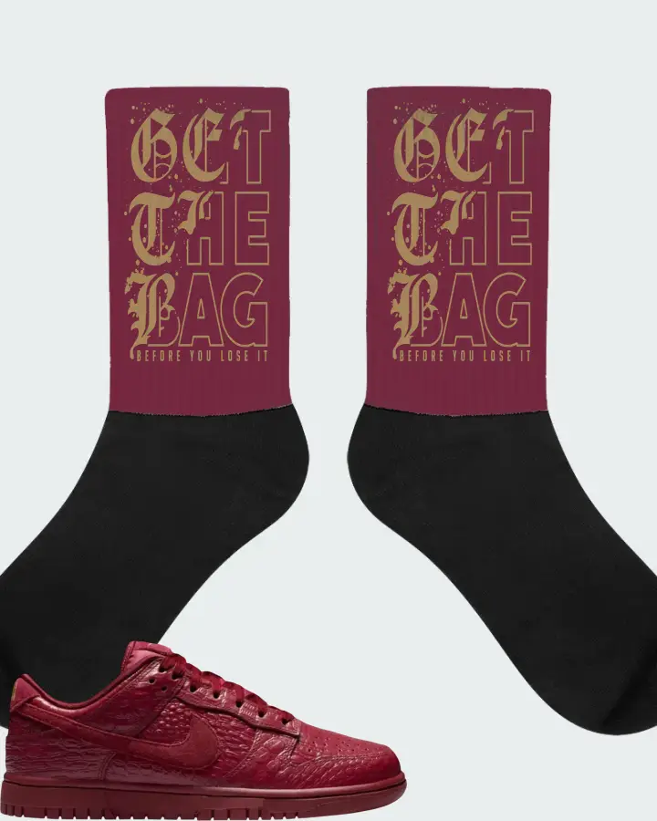 Nike Dunk Low Red Croc Matching Socks