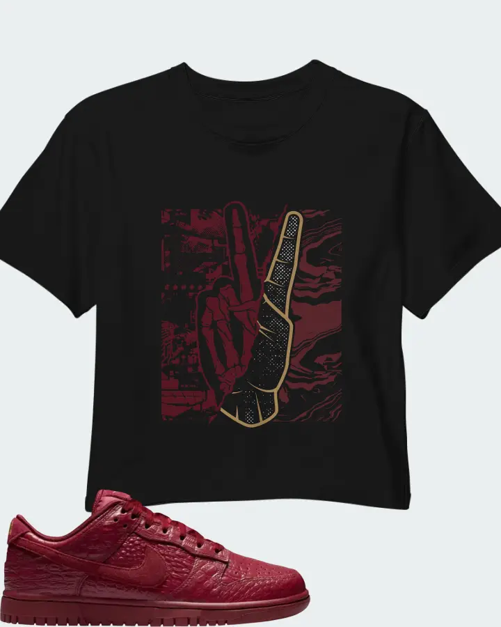 Nike Dunk Low Red Croc Matching Crop Top