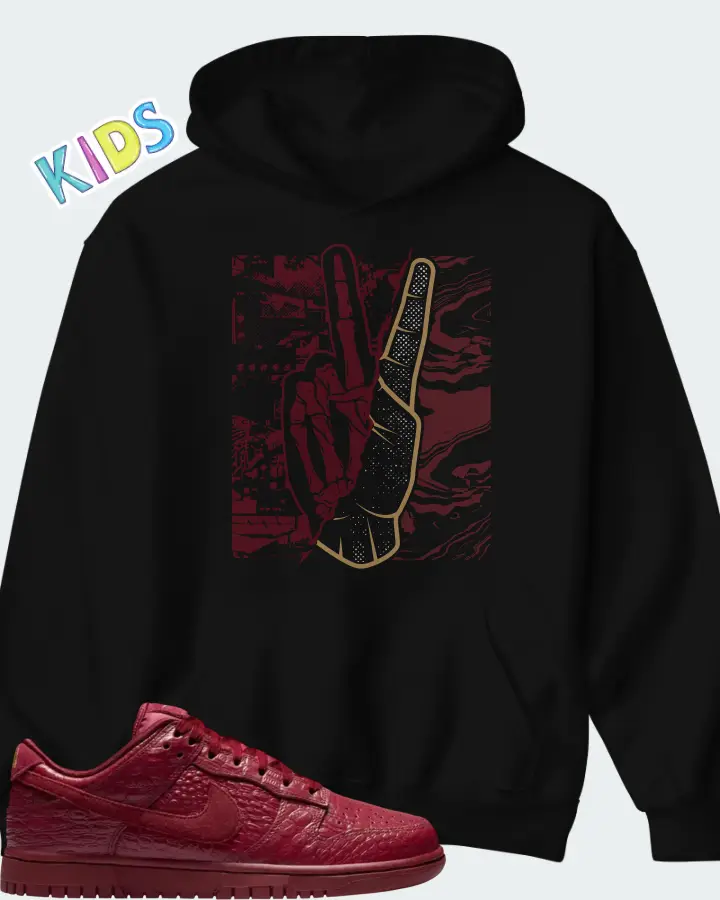 Nike Dunk Low Red Croc Matching Kid's Hoodie