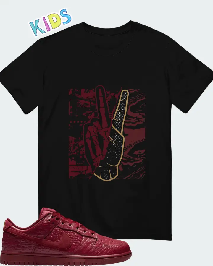 Nike Dunk Low Red Croc Matching Kid's T-Shirt