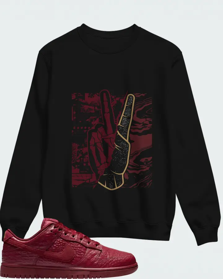 Nike Dunk Low Red Croc Matching Sweatshirt