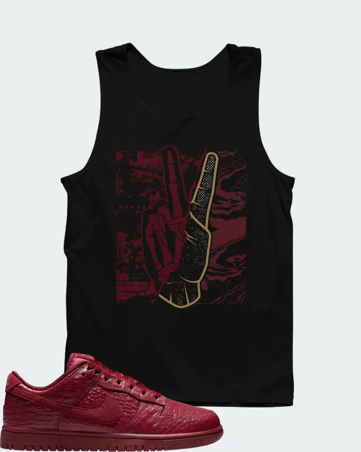 Nike Dunk Low Red Croc Matching Tank Top