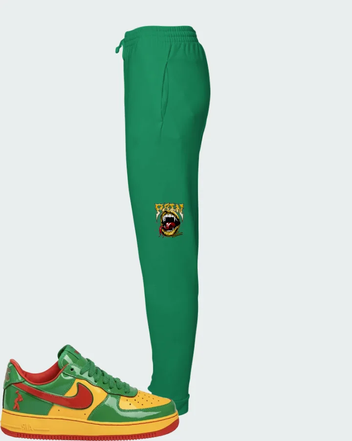 Nike Air Force 1 Low Concrete Boys - Lucky Green Matching Joggers