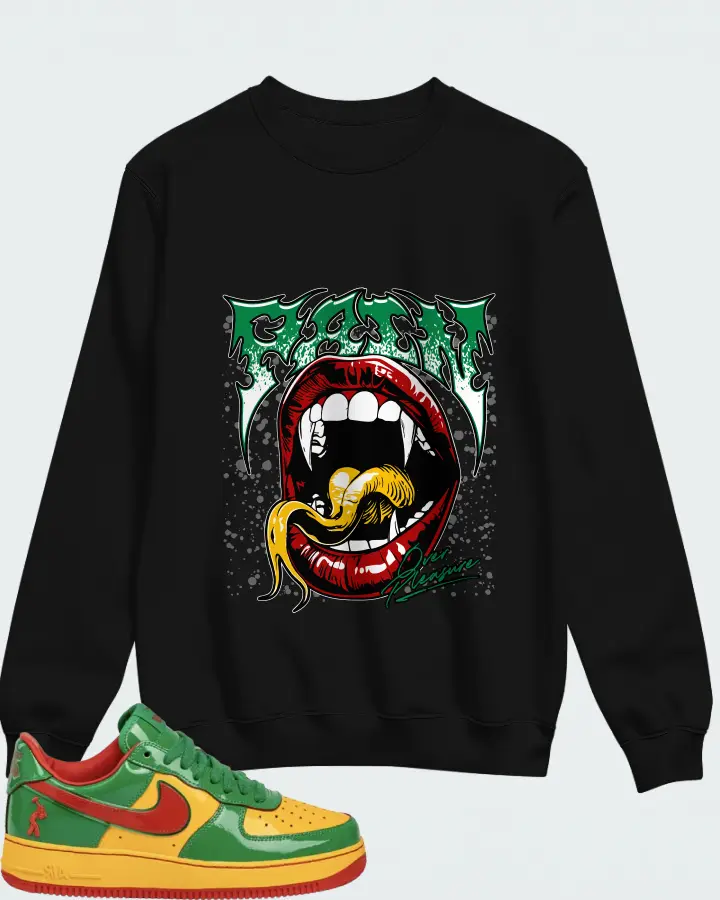 Nike Air Force 1 Low Concrete Boys - Lucky Green Matching Sweatshirt