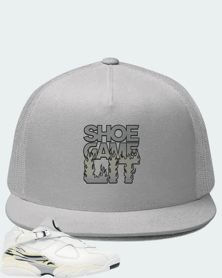 Jordan 8 Retro Low Sneaker Matching White Hat - Shoe Game Lit Refreshed