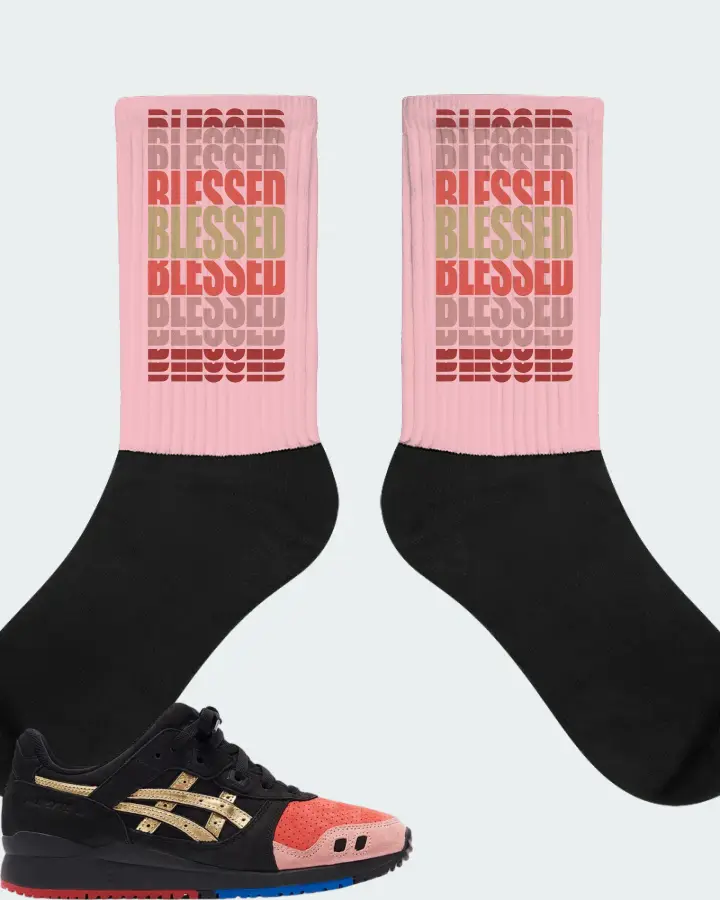 ASICS Gel-Lyte III Sneaker Matching Pink Socks - BLESSED Many Times