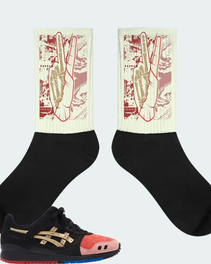ASICS Gel-Lyte III Sneaker Matching Citron Socks - Peace of mind