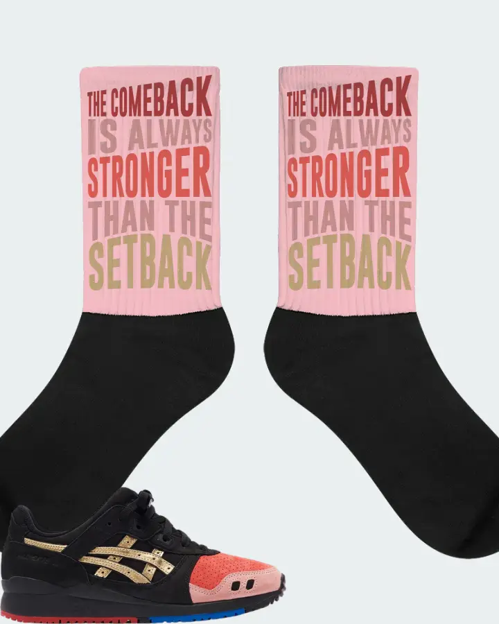 ASICS Gel-Lyte III Sneaker Matching Pink Socks - The Comeback