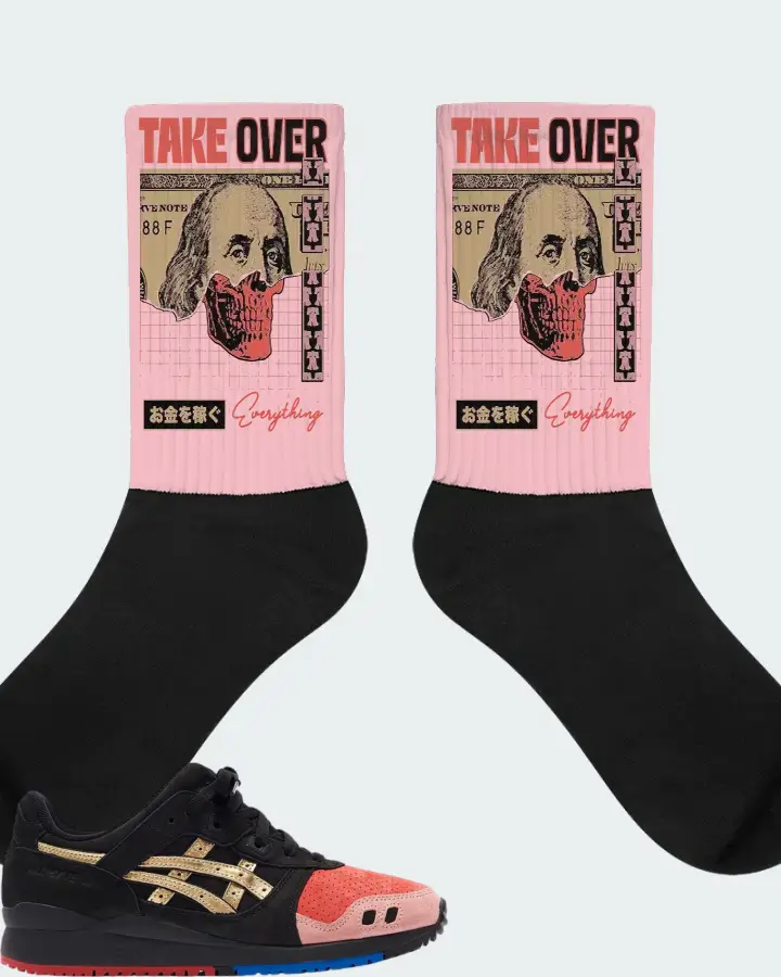 ASICS Gel-Lyte III Sneaker Matching Pink Socks - Take Over