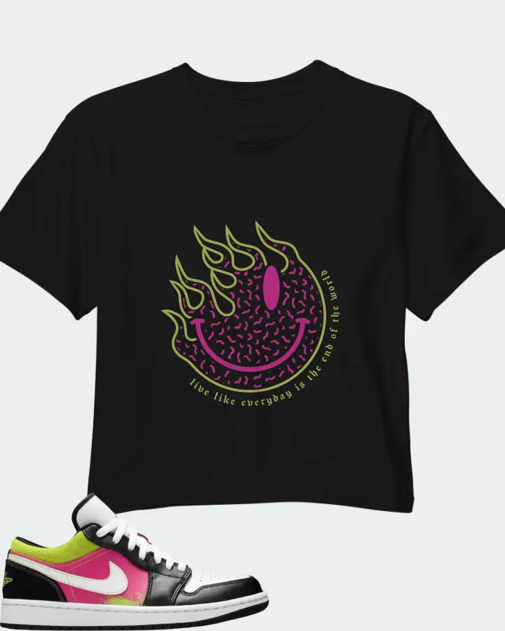 Air Jordan 1 Low Spray Paint Matching Crop Top