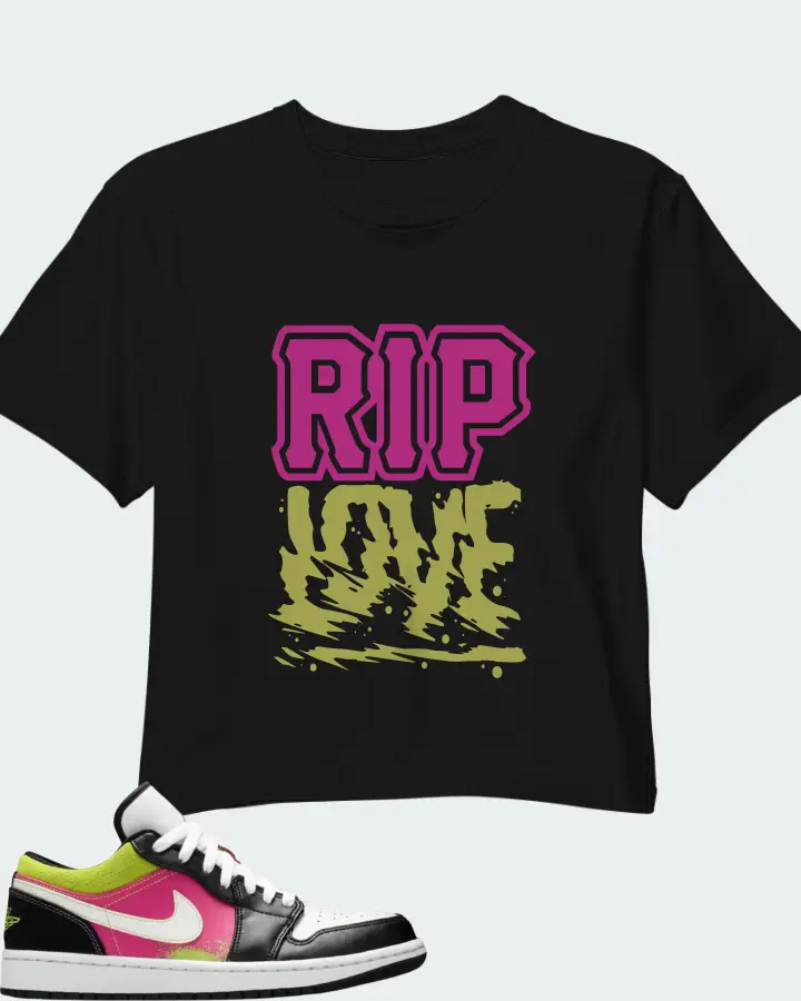 Air Jordan 1 Low Spray Paint Matching Crop Top