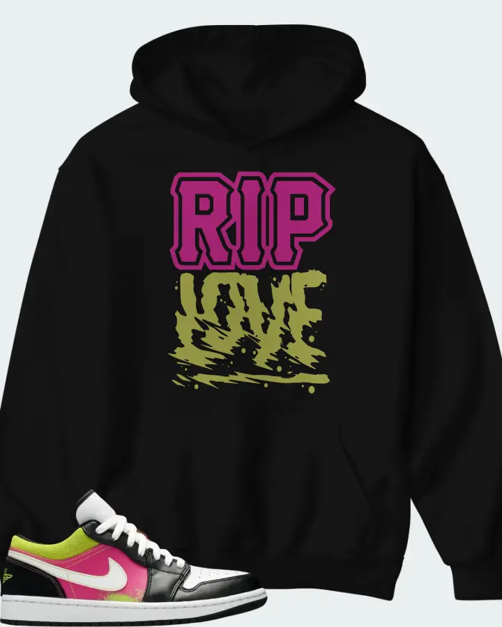 Air Jordan 1 Low Spray Paint Matching Hoodie