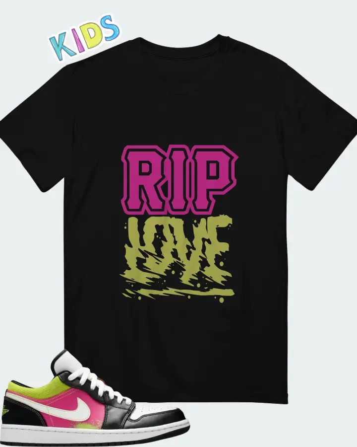 Air Jordan 1 Low Spray Paint Matching Kid's T-Shirt