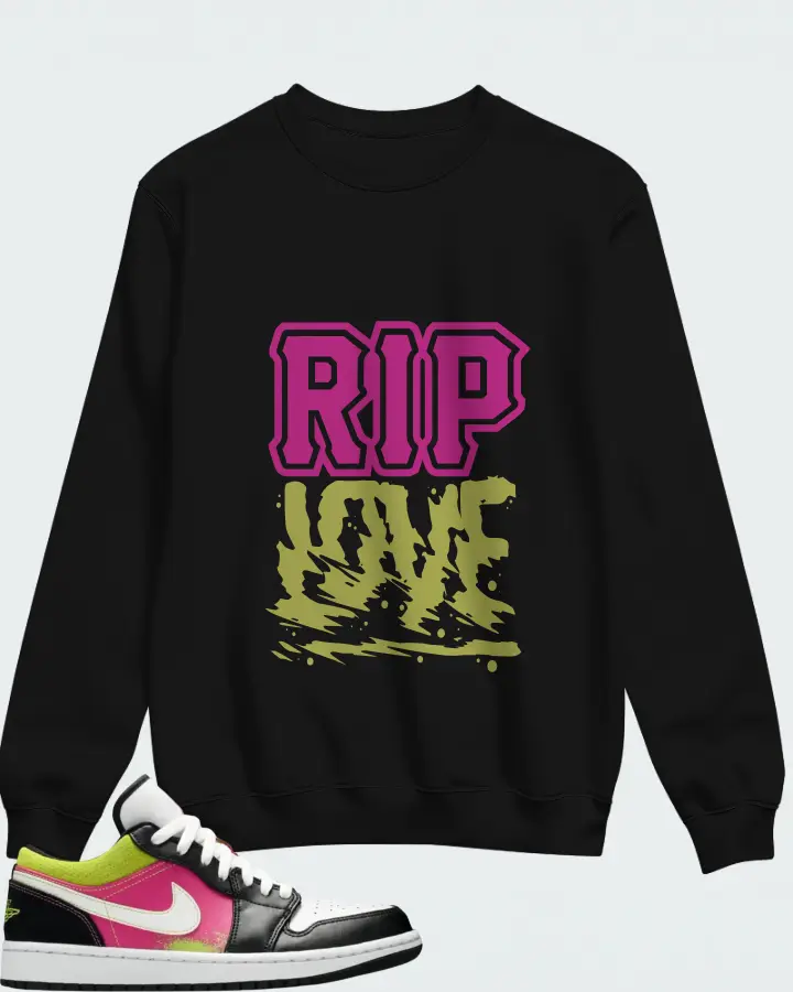 Air Jordan 1 Low Spray Paint Matching Sweatshirt