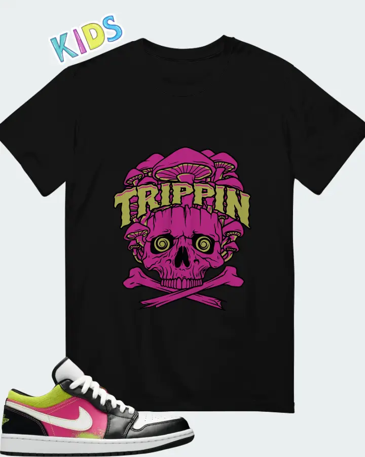 Air Jordan 1 Low Spray Paint Matching Kid's T-Shirt