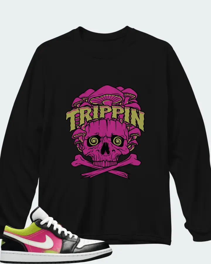 Air Jordan 1 Low Spray Paint Matching Long Sleeve T-Shirt