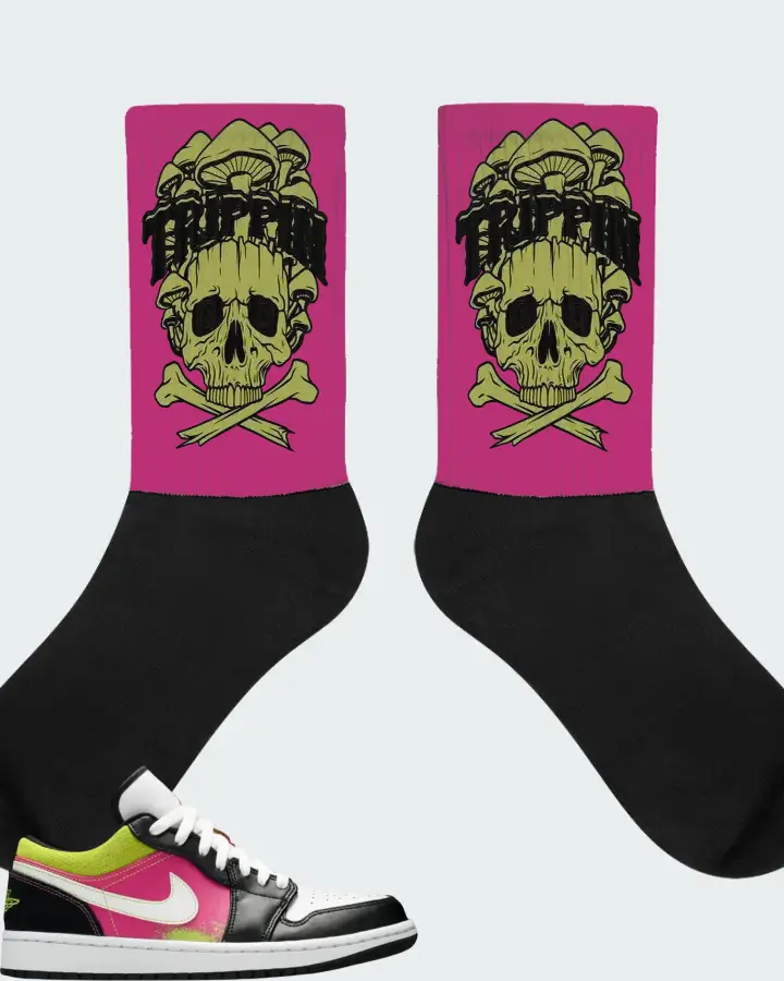 Air Jordan 1 Low Spray Paint Matching Socks