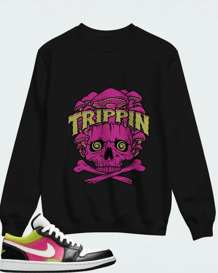 Air Jordan 1 Low Spray Paint Matching Sweatshirt