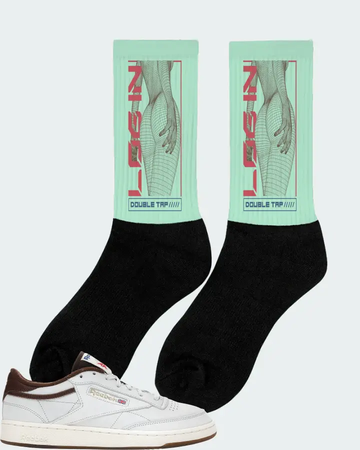Reebok Club C 85 Sneaker Matching Mint Socks (LOGIN) - View 3