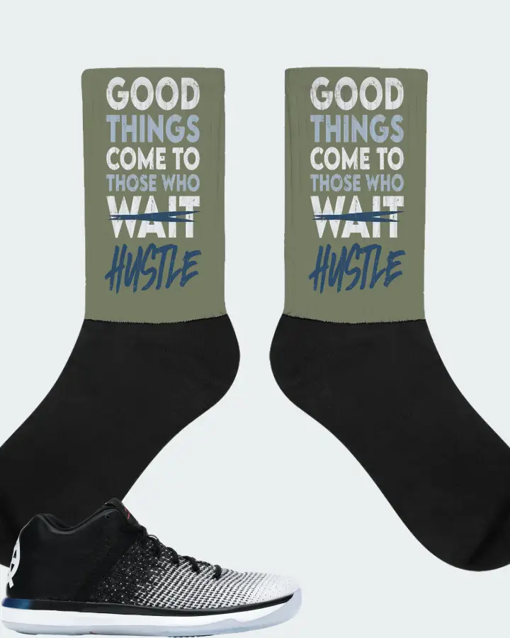 Jordan XXX1 Low Sneaker Matching Olive Socks - Good Things Come