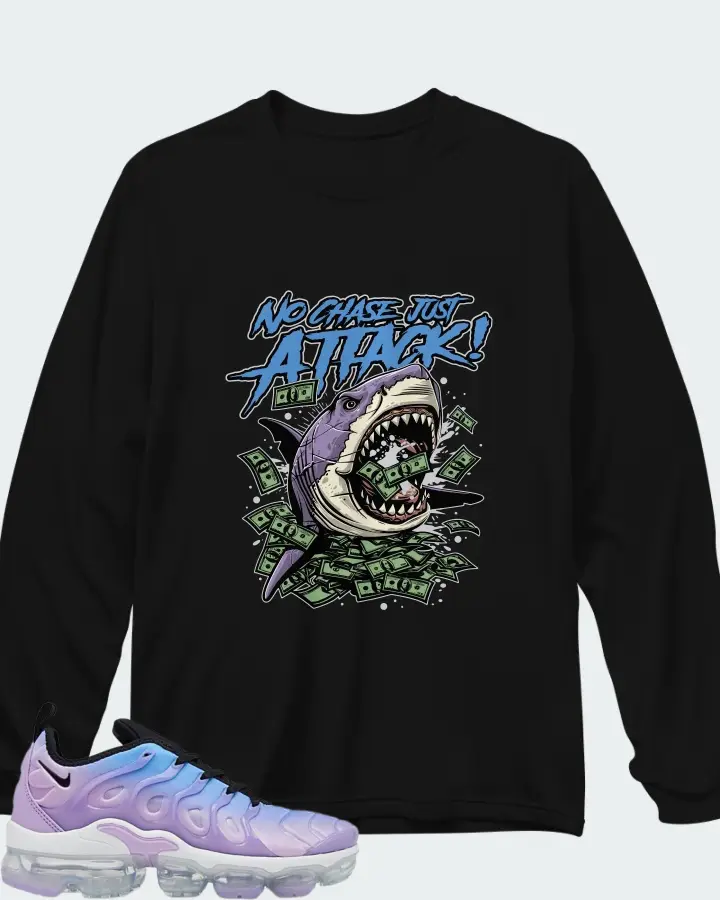 Nike VaporMax Plus Black Gradient  Matching Long Sleeve T-Shirt