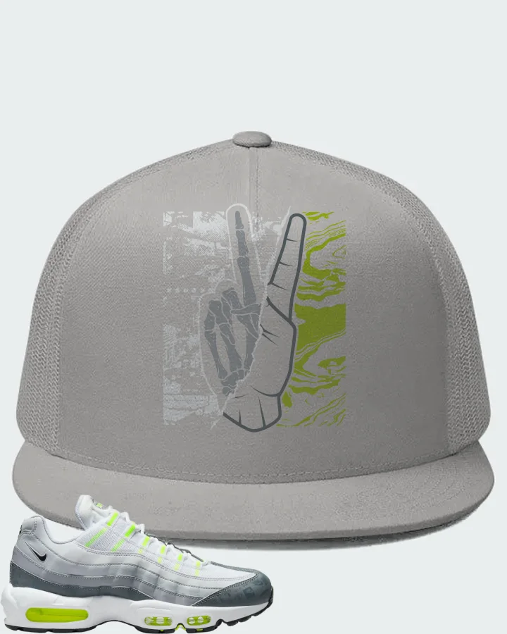 Nike Air Max 95 Recraft White Grey Volt (GS) Matching Hat