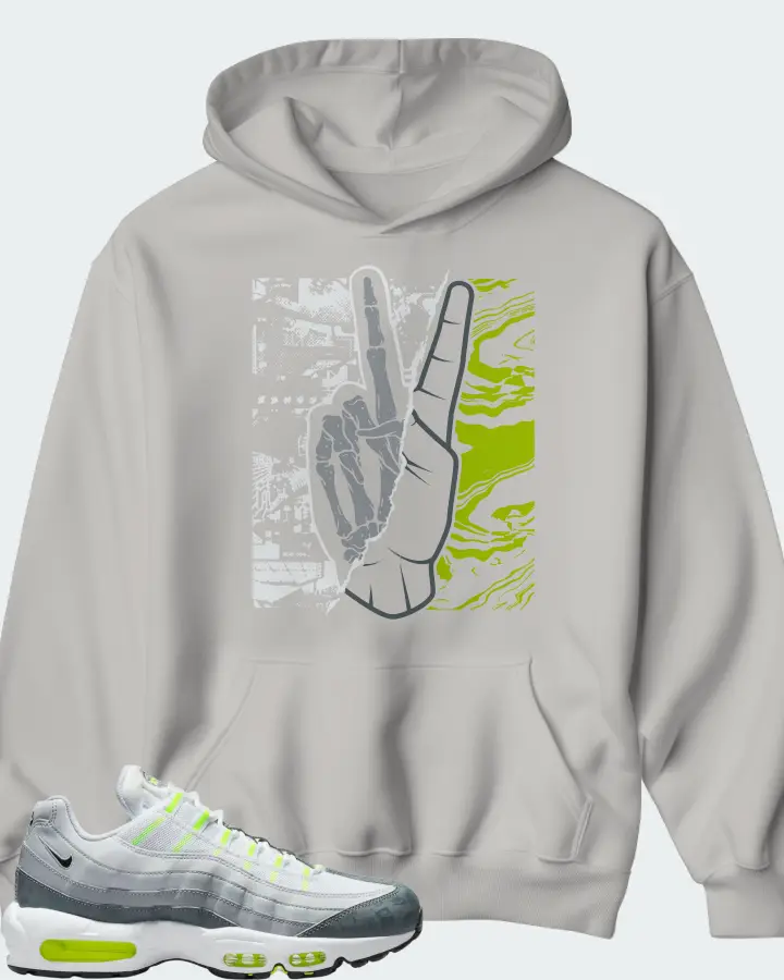 Nike Air Max 95 Recraft White Grey Volt (GS) Matching Hoodie