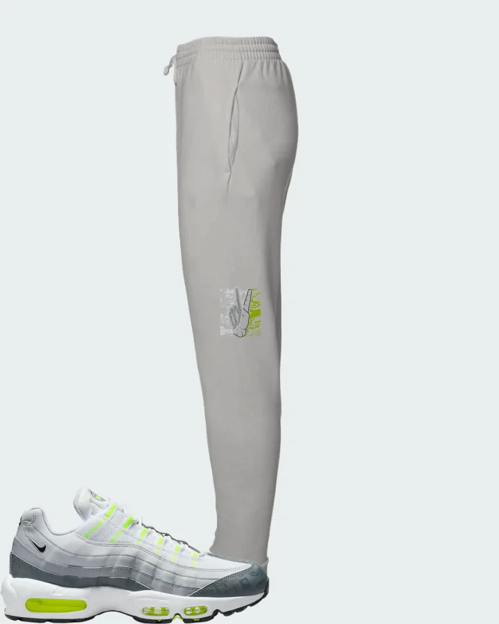 Nike Air Max 95 Recraft White Grey Volt (GS) Matching Joggers