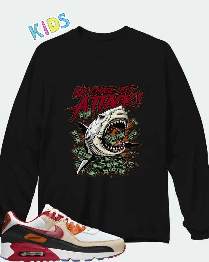 Nike Air Max 90 Arizona Cardinals Matching Kid's Long Sleeve T-Shirt