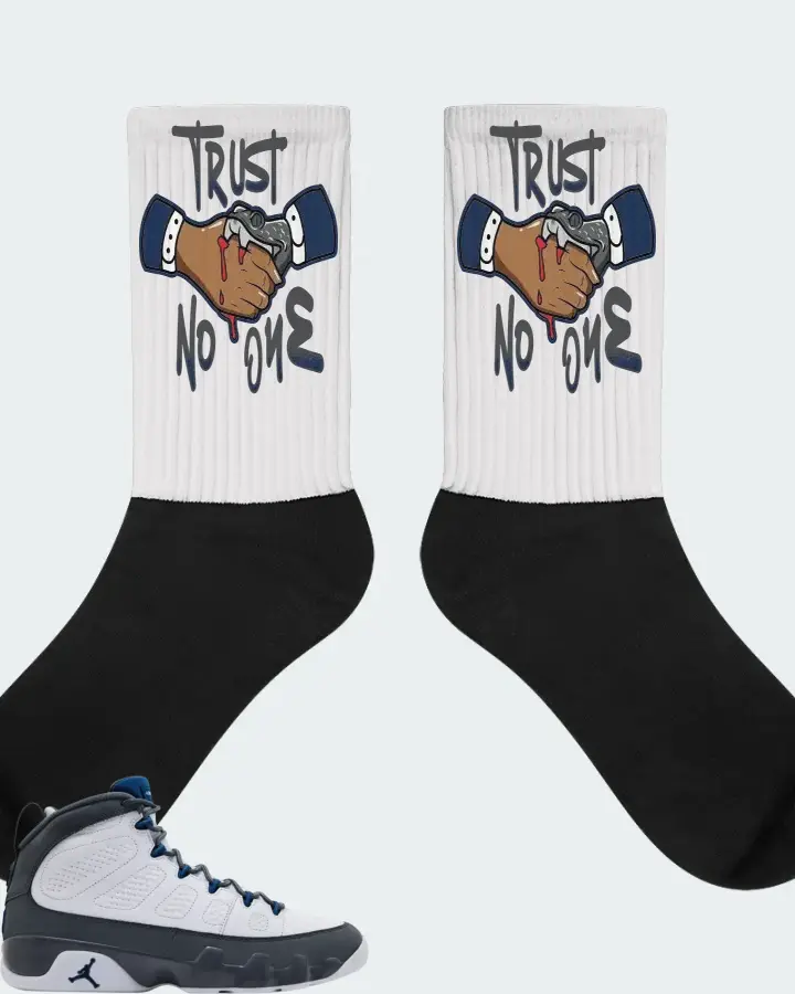 Air Jordan 9 Retro Flint Grey 2026 Sneaker Matching White Socks - Trust No One
