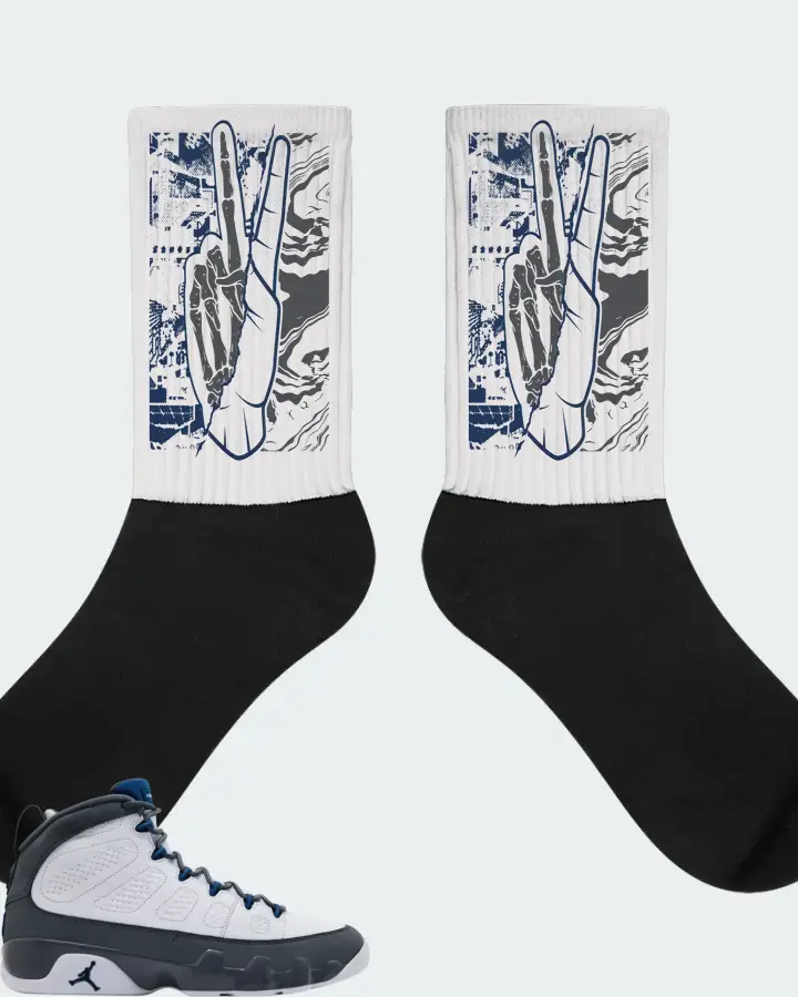 Air Jordan 9 Retro Flint Grey 2026 Sneaker Matching White Socks - Peace of mind