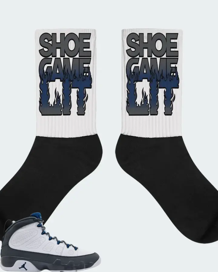 Air Jordan 9 Retro Flint Grey 2026 Sneaker Matching White Socks - Shoe Game Lit Refreshed