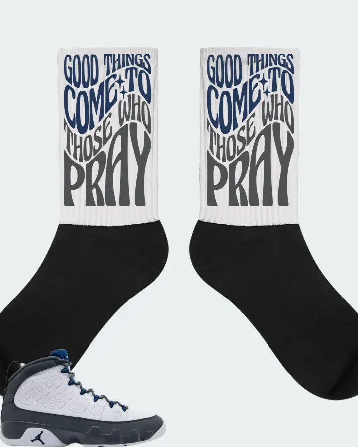 Air Jordan 9 Retro Flint Grey 2026 Sneaker Matching White Socks - Good Things Come To Those Who Pray