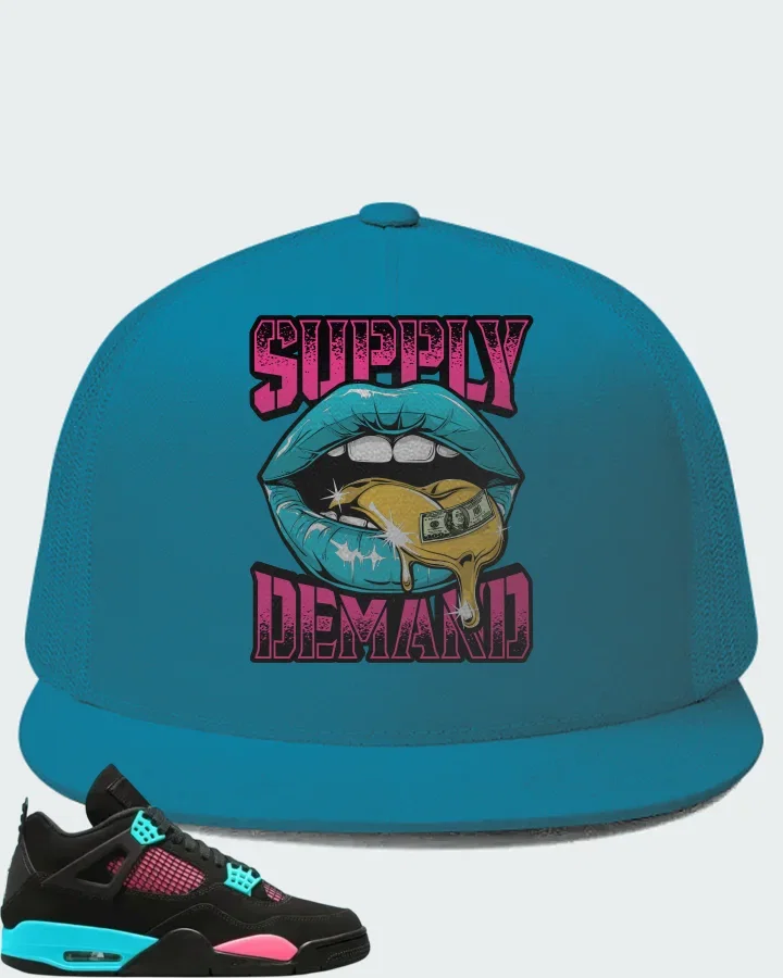 Air Jordan 4 Retro Teal-Pink Matching Hat