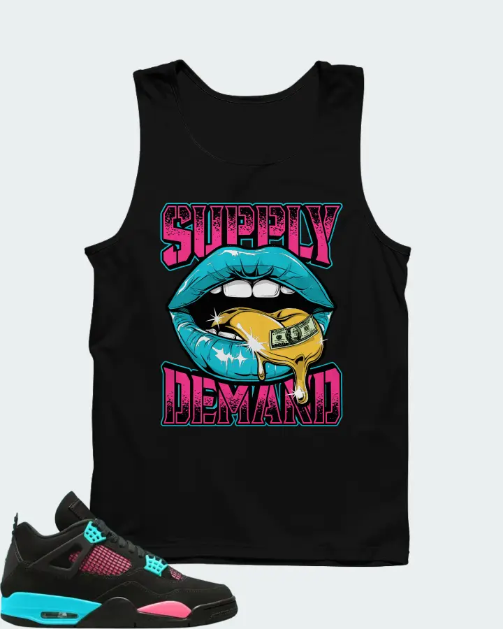 Air Jordan 4 Retro Teal-Pink Matching Tank Top