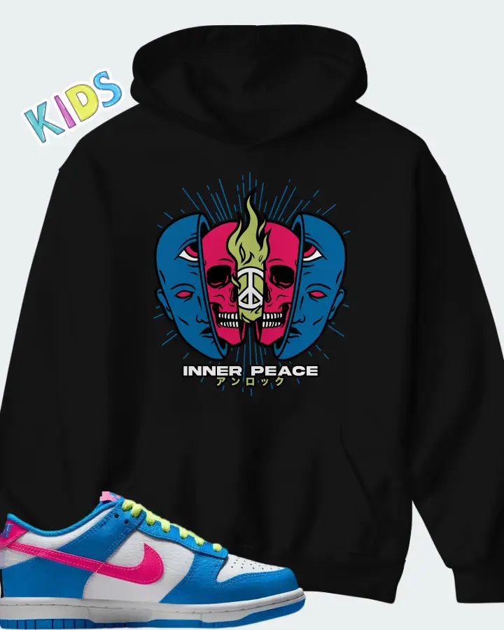 Dunk Low Photo Blue Matching Kid's Hoodie