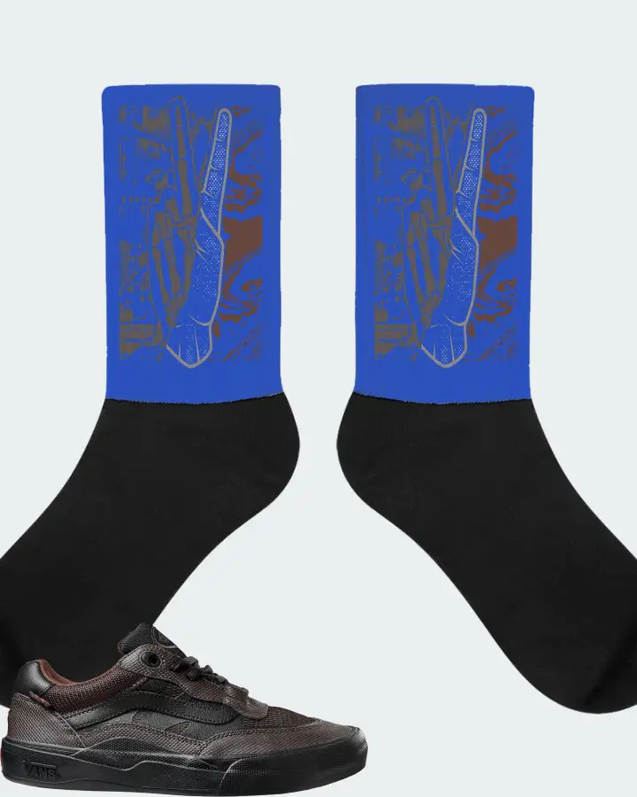 Vans Wayvee Sneaker Matching Royal Blue Socks - Peace of mind