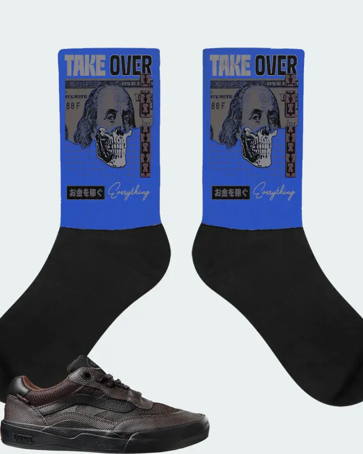 Vans Wayvee Sneaker Matching Royal Blue Socks - Take Over