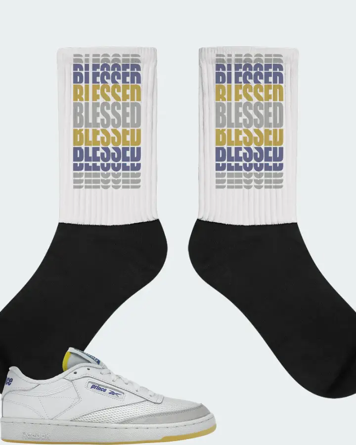 Reebok Club C 85 Sneaker Matching White Socks - BLESSED Many Times
