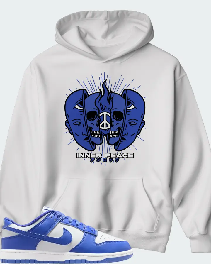 Nike Dunk Low White Sapphire Matching Hoodie