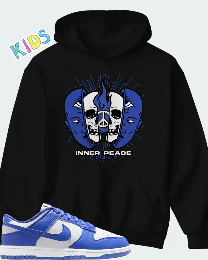 Nike Dunk Low White Sapphire Matching Kid's Hoodie